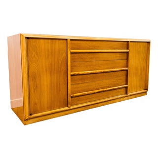 Vintage Mid Century Modern Walnut Credenza by Robsjohn-Gibbings for Widdicomb For Sale