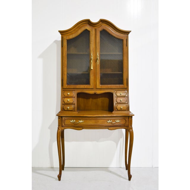 French Provincial Vintage French Provincial Secretary Desk by Thomasville For Sale - Image 3 of 13