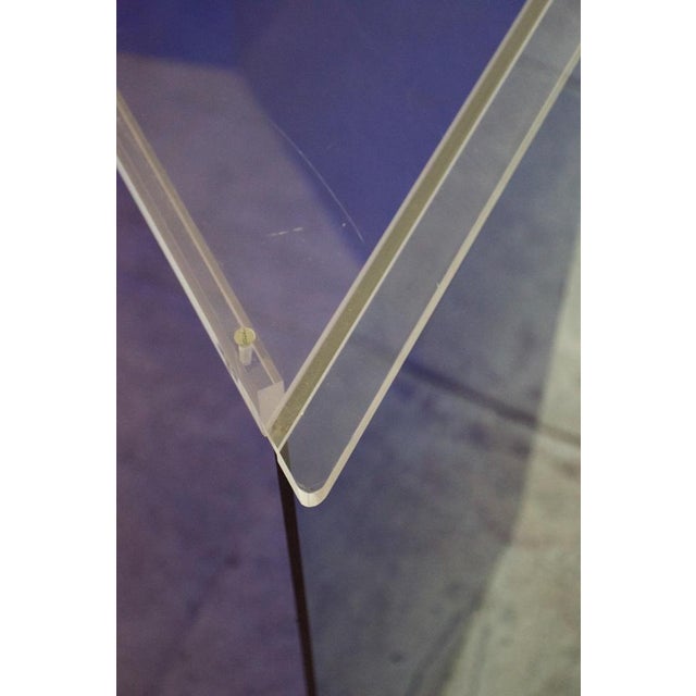Blue International Acrylic Glass Reception Display Stands, 1980, Set of 2 For Sale - Image 10 of 18