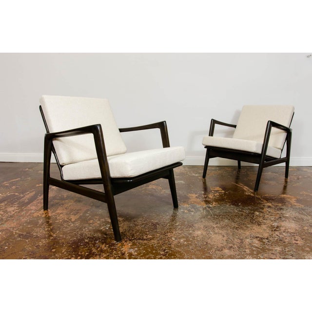 Armchairs “Stefan” type 300-139, manufactured by Swarzędzkie Fabryki Mebli, Poland in the 60s. Armchairs made entirely of...