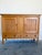 Mid Century Danish Brutalist Carved Front Cabinet in White Oak, attributed to Henning Kjaernulf. Large locking doors at...