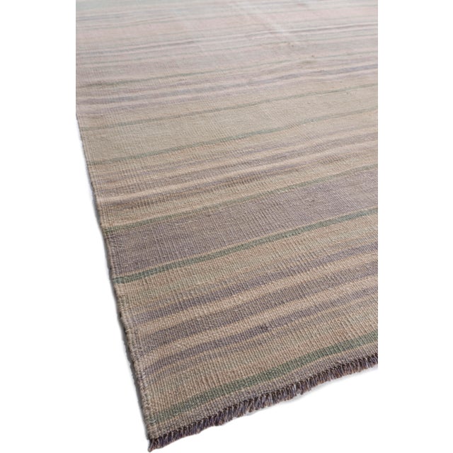 Vintage Circa 1940 Tan Turkish Kilim Flatweave Rug 4'11 X 13'1 For Sale - Image 12 of 12