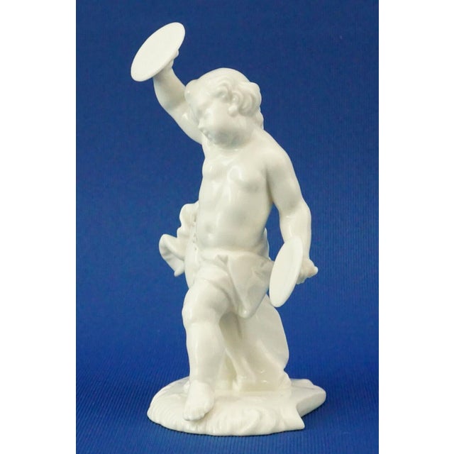 Ceramic 19th Century Porcelain Cherub Putto Sculpture by Anton Bustelli for Nymphenburg, Germany, 1800s For Sale - Image 7 of 18
