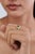 Green Vintage-Inspired Oval Emerald Diamond Halo Signet Ring Size 6 in 14k Yellow Gold For Sale - Image 8 of 17