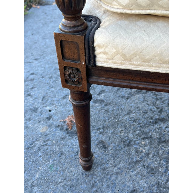 Vintage French Provincial Arm Side Chair For Sale - Image 4 of 10