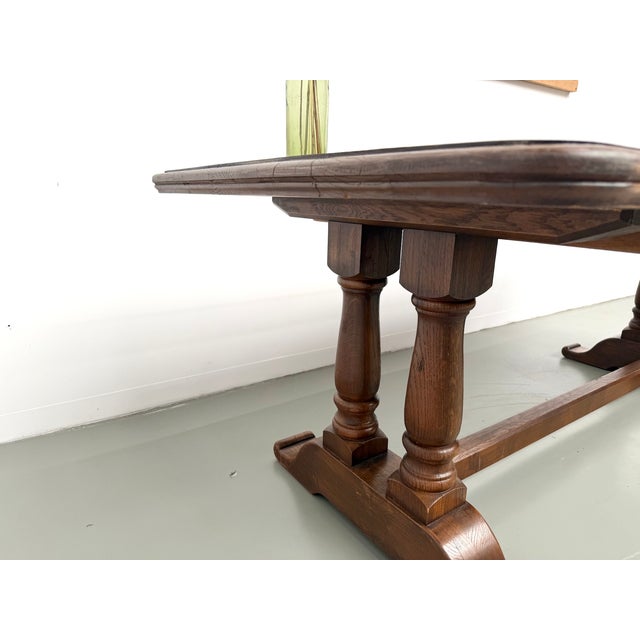 Oak Farmhouse Table, 1950s For Sale - Image 14 of 18