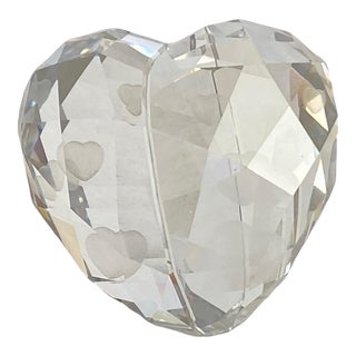 Swarovski Crystal Love Heart Miniature Paperweight For Sale