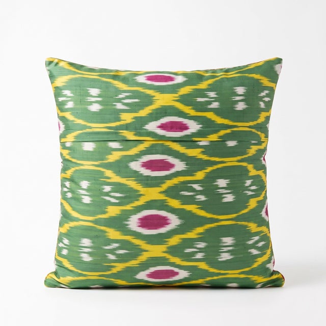 Folk Art Contemporary Outpost Original Marigold Paisley Suzani Pillow For Sale - Image 3 of 5