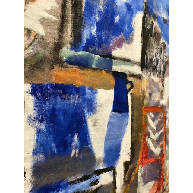 Room of Krajcer with Orange Chair, Figurative Oil on Linen, Rich Bold Colors, 2012 For Sale - Image 6 of 8