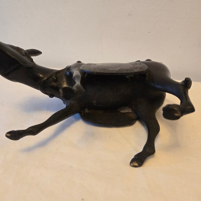 Antique Bronze Scholar on Horse Incense Burner 1800 Ad With Original Bill of Sale From Yamanaka & Co LTD Kyoto For Sale - Image 9 of 17