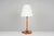 Wood Large Vintage Table Lamp in Fabric and Wood, 1980s For Sale - Image 7 of 7