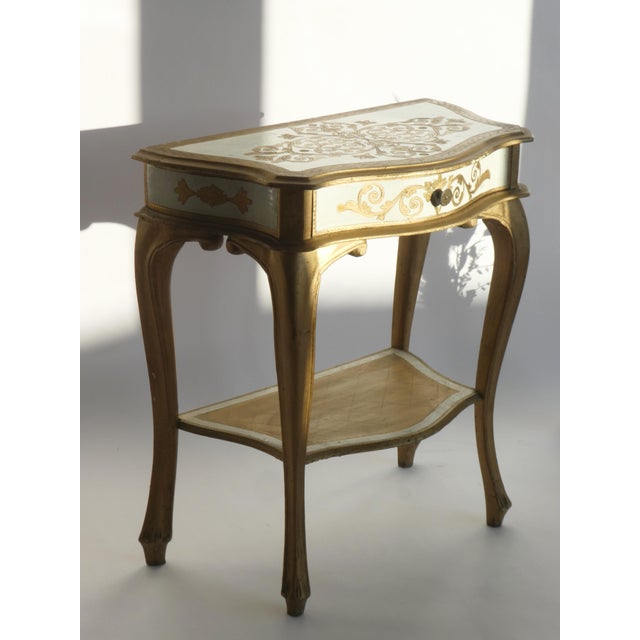 Mid-Century Modern Gilded Florentine Wooden Entry Table, 1960s For Sale - Image 4 of 12