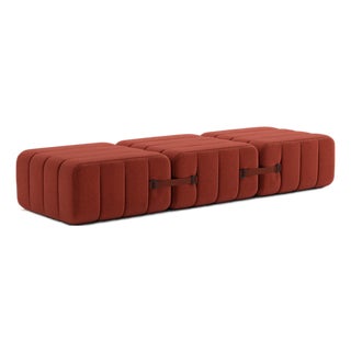 Curt Modular Set - Flexible Bench - Dama - 0058 (Red) by Ambivalenz, Set of 3 For Sale