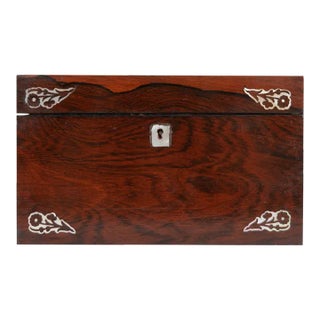 English 19th Century Rosewood Inlay Box For Sale