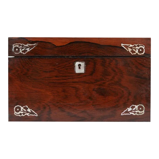 English 19th Century Rosewood Inlay Box For Sale