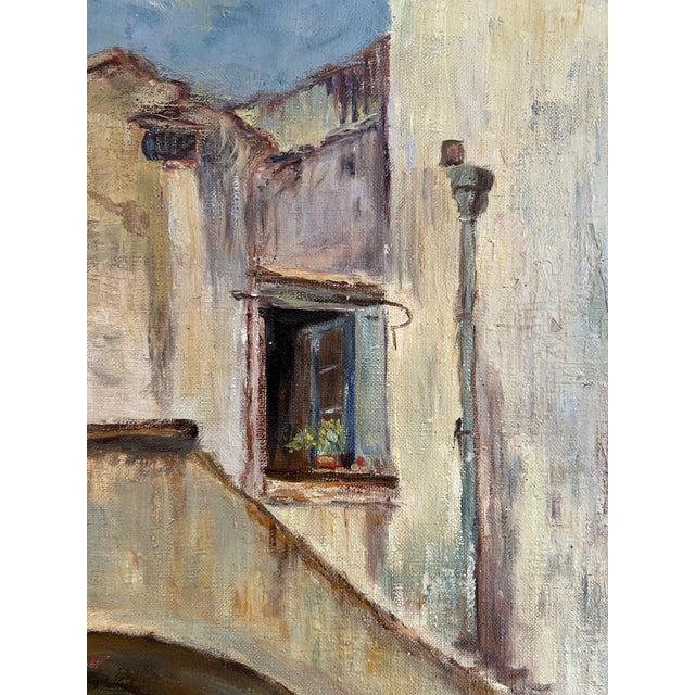 Sartorelli, Animated Landscape, 1920s, Oil on Canvas For Sale - Image 4 of 10