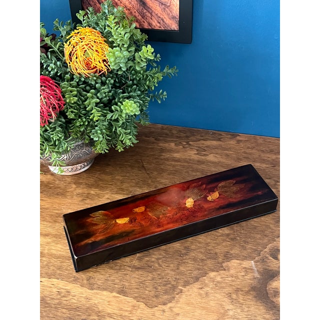 Vintage Japanese Lacquer Desk Organizer For Sale - Image 11 of 18
