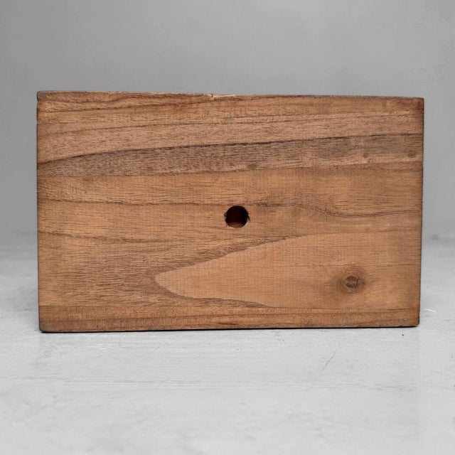 Brown Small Japanese Wooden Pharmacy Drawer Cabinet, 1950s For Sale - Image 8 of 9