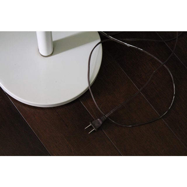 Vintage 60s Trumpet Floor Lamp, Mid-Century White Laurel Style Torchiere Lamp For Sale - Image 9 of 10