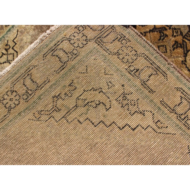 Medallion Style Tabriz Persian Vintage Rug With Medallion and Geometric Pattern For Sale In Atlanta - Image 6 of 7