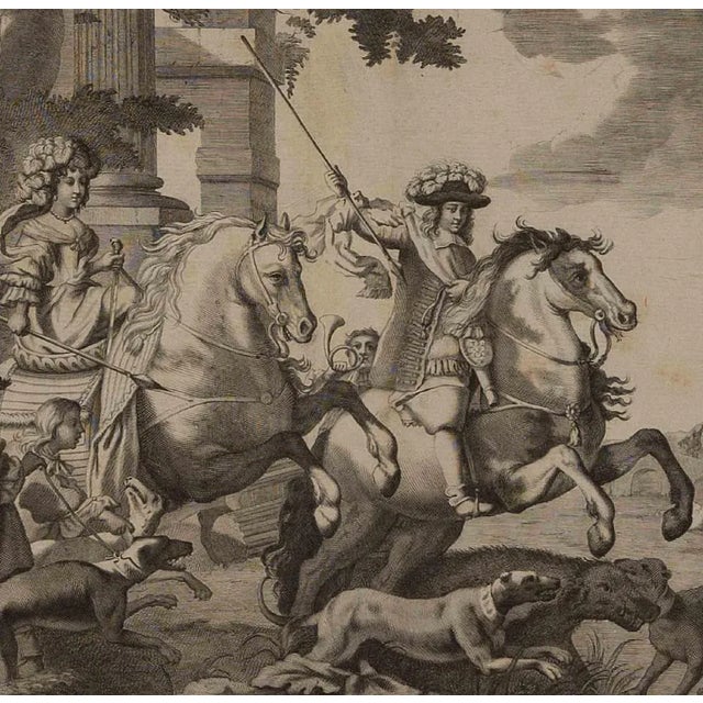 Giovanni Battista Brambilla, Cavalcade, Etching, 18th Century, Framed For Sale - Image 3 of 4