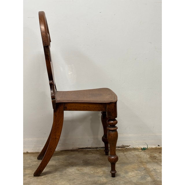 Wood 19th Century Mahogany Hall Chair For Sale - Image 7 of 7