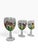 Shabby Chic Vintage Royal Danube Romania Hand-Painted Crystal Floral Goblets – Set of 6 For Sale - Image 3 of 12