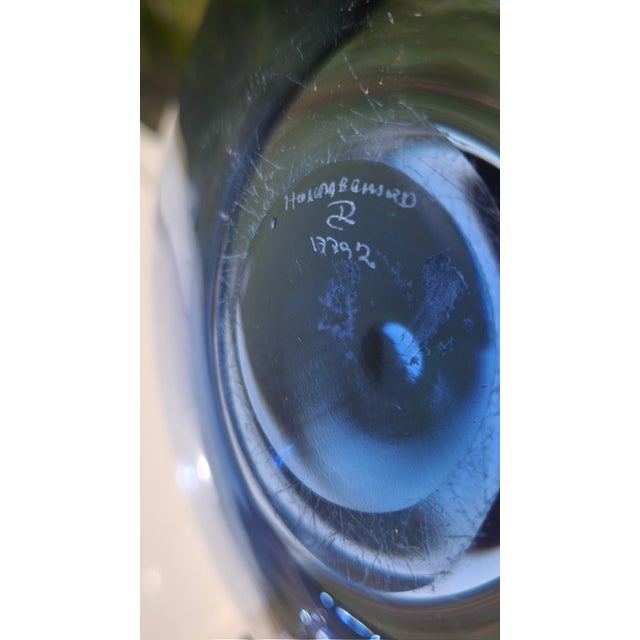 Large Mid-Century Royalblau Holmegaard Provence Bowl by Per Lütken for Royal Copenhagen For Sale - Image 6 of 7
