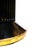 Rich Black Lacquer Finish, Large Fluted Columnar Base, Hand-hammered bronze skirting at Foot of base - Fold out &...