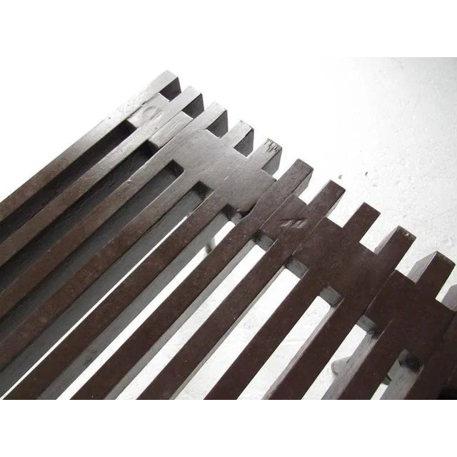 1970s Mid-Century Modern Slat Bench For Sale - Image 10 of 11