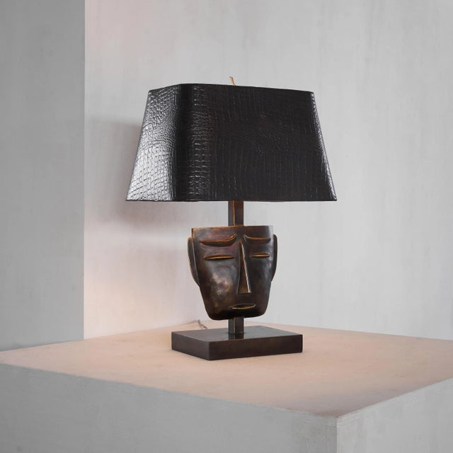 Lam lee ''visage'' table lamp by leeazanne. Usa, 1990s. Creative and elegant large table lamp by lam lee for leeazanne,...