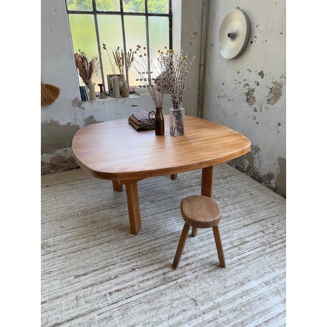 Constructivist Round Pine Table, 1950s For Sale - Image 14 of 18