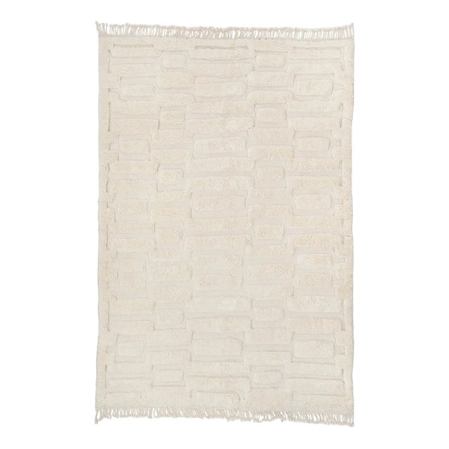 Hand-Knotted Wool Rug by Azele Studio For Sale