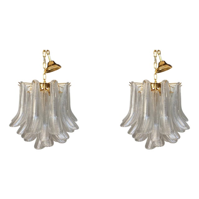Murano Glass Selle Chandeliers by Simoeng, Set of 2 For Sale