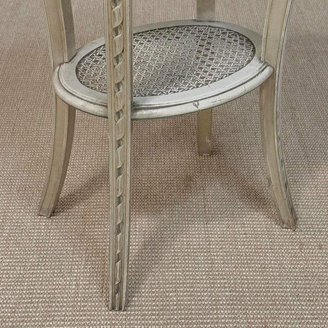 Pair Louis XVI Painted Oval End Tables For Sale - Image 14 of 17