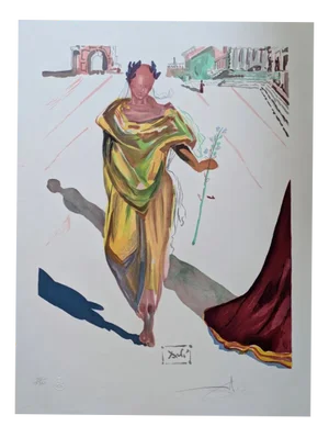 Salvador Dali, Apollon, Hand-Signed Color Woodcut, 1978