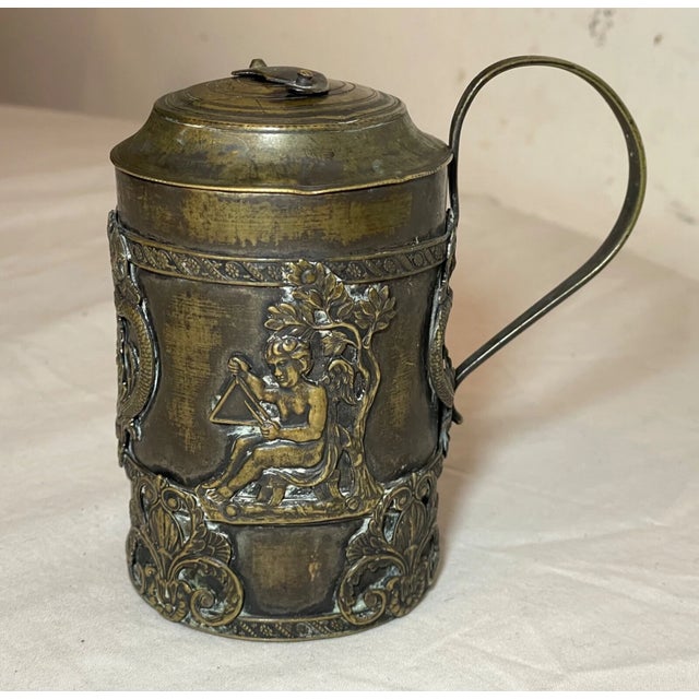 Antique 19th Century Victorian Ornate Bronze Figural Cherub Portable Oil Lamp For Sale - Image 10 of 13