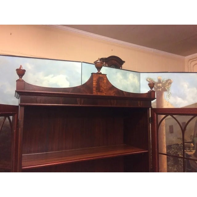 Item: Vintage Federal Style Cabinet in Mahogany. Age & Condition: Circa 1950. Refinished and restored. Good condition....