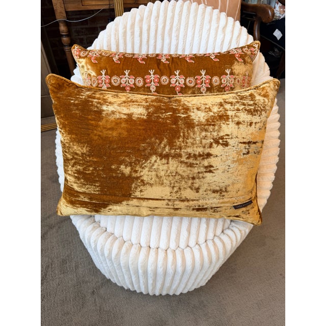 Made from silk, these pillows would be a unique addition to any room. Down inserts included. Anke Drechsel is a German...