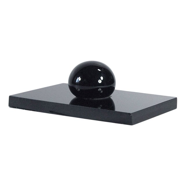 Art Deco Smoke Glass Paperweight, 1930s For Sale