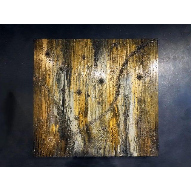 This artwork is a unique, one-of-a-kind piece inspired by geology and the beauty of nature. It is designed to recreate the...