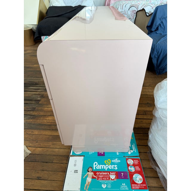1980s 1980 Baby Pink Laminate Dresser For Sale - Image 5 of 8