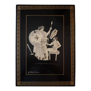 Vintage Greek Relief Plaque by Dimitrios P. Zografos – Thetis With Hephaistos – Raised Design