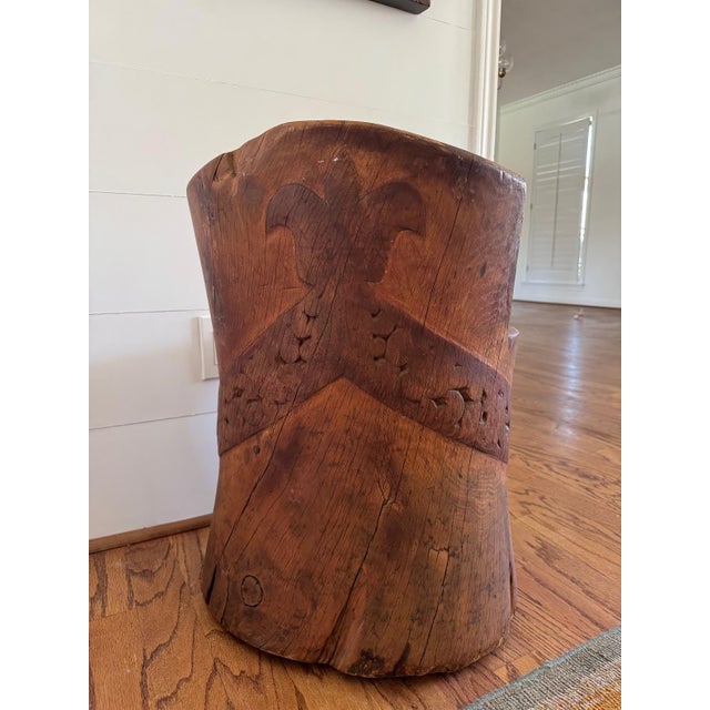 Folk Art Swedish Kubbstol 16th Century For Sale - Image 3 of 3