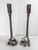 Mid 20th Century Mid-Century Pair of Brutalist Wrought Iron Blacksmith Cattle Brand Candlesticks For Sale - Image 5 of 9