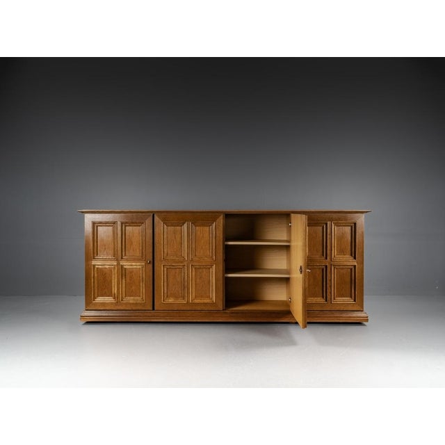 Mid-Century Modern Brutalist Oak Sideboard by Gerhard Bartels, 1970s For Sale - Image 3 of 18