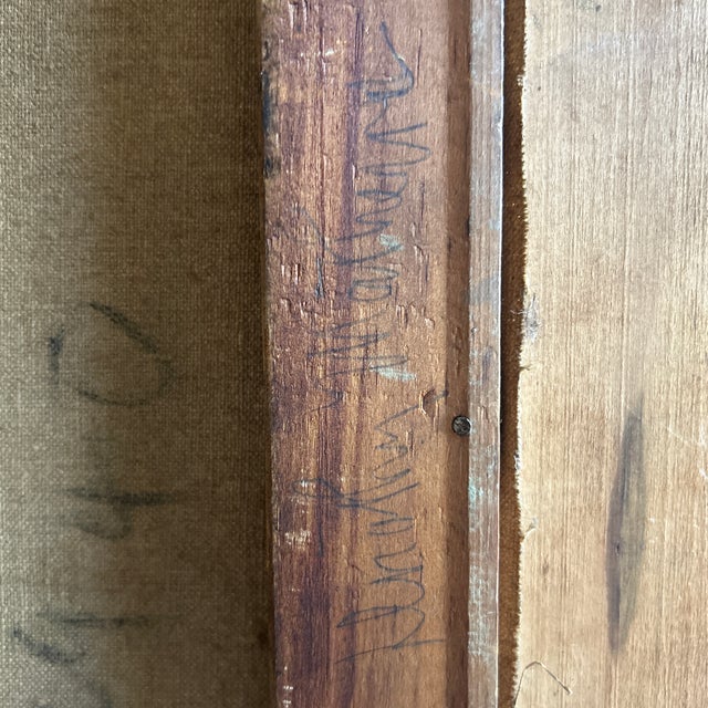 Vintage Original Oil Painting on Canvas Portrait of a Woman Signed Mathews For Sale In Philadelphia - Image 6 of 7