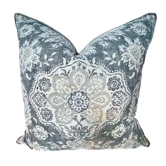 Pair of Vintage Auburgine Floral Pillows For Sale In Atlanta - Image 6 of 12