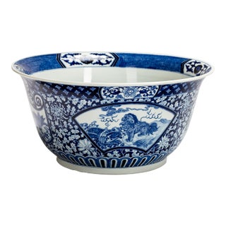 Antique Porcelain Bowl Blue and White For Sale