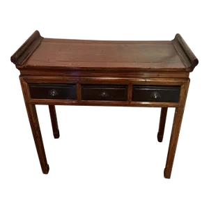Late 19th Century Antique Chinese Lacquered Ming Style Console or Altar Table